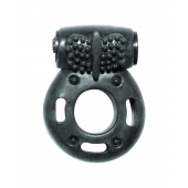 Черное эрекционное кольцо с вибрацией Rings Axle-pin - Lola Games - в Новомосковске купить с доставкой