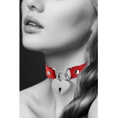 Красный чокер с замком в форме сердца - Bijoux Pour Toi - купить с доставкой в Новомосковске