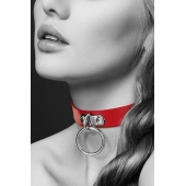 Красный узенький чокер с кольцом - Bijoux Pour Toi - купить с доставкой в Новомосковске