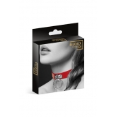 Красный узенький чокер с кольцом - Bijoux Pour Toi - купить с доставкой в Новомосковске