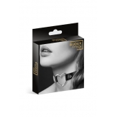 Чёрный чокер с кольцом в форме сердца - Bijoux Pour Toi - купить с доставкой в Новомосковске