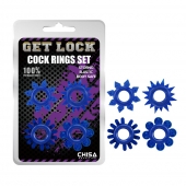 Набор из 4 синих колец Get Lock - Chisa - в Новомосковске купить с доставкой