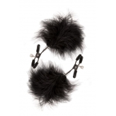Зажимы для сосков с пухом FEATHERED NIPPLE CLAMPS - Blush Novelties - купить с доставкой в Новомосковске
