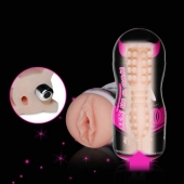 Мастурбатор-вагина Sex In A Can Vibra Vagina Tunnel - Lovetoy - в Новомосковске купить с доставкой