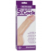 Насадка-реалистик для трусиков Vac-U-Lock 5  Realistic - 12,7 см. - Doc Johnson - купить с доставкой в Новомосковске
