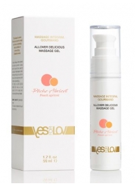 Универсальный массажный гель-смазка Allover Delicious Massage Gel с ароматом персика и аброкоса - 50 мл. - YESforLOV - купить с доставкой в Новомосковске