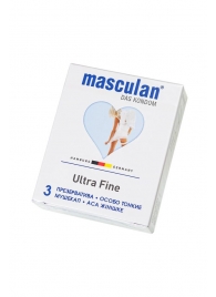 Ультратонкие презервативы Masculan Ultra Fine с обильной смазкой - 3 шт. - Masculan - купить с доставкой в Новомосковске