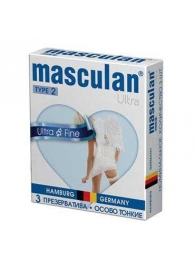 Ультратонкие презервативы Masculan Ultra Fine с обильной смазкой - 3 шт. - Masculan - купить с доставкой в Новомосковске