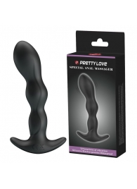 Черный анальный стимулятор простаты с вибрацией Special Anal Massager - 14,5 см. - Baile - в Новомосковске купить с доставкой