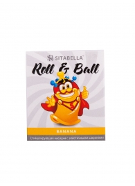 Стимулирующий презерватив-насадка Roll   Ball Banana - Sitabella - купить с доставкой в Новомосковске