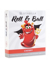 Стимулирующий презерватив-насадка Roll   Ball Cherry - Sitabella - купить с доставкой в Новомосковске
