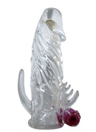 Закрытая прозрачная вибронасадка на пенис Crystal Sleeve Vibe - Erowoman-Eroman - в Новомосковске купить с доставкой