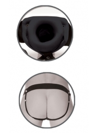 Черный полый страпон унисекс Hollow Strap-On - 14,5 см. - Pipedream - купить с доставкой в Новомосковске