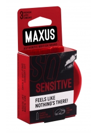 Ультратонкие презервативы в железном кейсе MAXUS Sensitive - 3 шт. - Maxus - купить с доставкой в Новомосковске