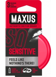 Ультратонкие презервативы в железном кейсе MAXUS Sensitive - 3 шт. - Maxus - купить с доставкой в Новомосковске
