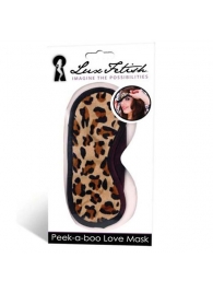 Леопардовая маска на глаза Peek-a-Boo - Lux Fetish - купить с доставкой в Новомосковске