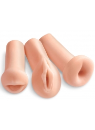 Комплект из 3 мастурбаторов All 3 Holes: вагина, анус, ротик - Pipedream - в Новомосковске купить с доставкой