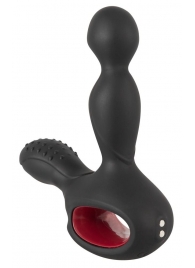 Черный вибромассажер простаты с нагревом и ротацией Prostate Plug - 14,5 см. - Orion - в Новомосковске купить с доставкой