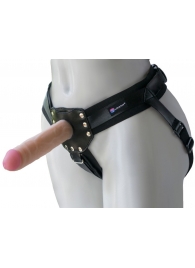 Черный пояс-трусики с двумя насадками  Экзотик-Linda  - 15,5 и 10,5 см. - LOVETOY (А-Полимер) - купить с доставкой в Новомосковске