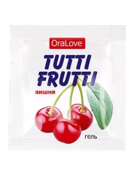 Пробник гель-смазки Tutti-frutti с вишнёвым вкусом - 4 гр. - Биоритм - купить с доставкой в Новомосковске