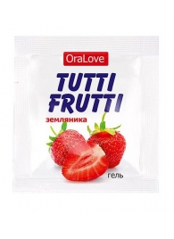 Пробник гель-смазки Tutti-frutti с земляничным вкусом - 4 гр. - Биоритм - купить с доставкой в Новомосковске