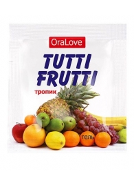 Пробник гель-смазки Tutti-frutti со вкусом тропических фруктов - 4 гр. - Биоритм - купить с доставкой в Новомосковске