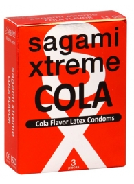 Ароматизированные презервативы Sagami Xtreme COLA - 3 шт. - Sagami - купить с доставкой в Новомосковске