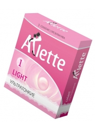 Ультратонкие презервативы Arlette Light - 3 шт. - Arlette - купить с доставкой в Новомосковске