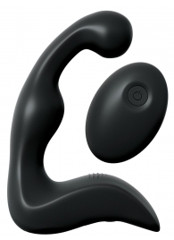 Черный вибромассажер простаты с пультом ДУ Control P-Spot Pro - Pipedream - в Новомосковске купить с доставкой