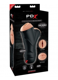 Мастурбатор в колбе с двумя тоннелями Double Penetration Vibrating Stroker - Pipedream - в Новомосковске купить с доставкой