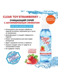 Очищающий спрей для игрушек CLEAR TOY Strawberry - 100 мл. - Биоритм - купить с доставкой в Новомосковске