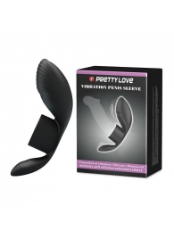 Черное кольцо на пенис с вибрацией Vibration Penis Sleeve - Baile - в Новомосковске купить с доставкой