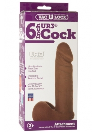 Насадка-мулат для трусиков Vac-U-Lock 6  ULTRASKYN Cock - 17,3 см. - Doc Johnson - купить с доставкой в Новомосковске