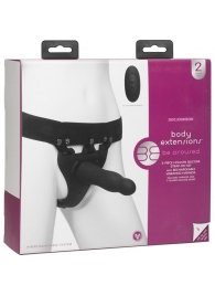 Черный полый вибрострапон Body Extensions BE Aroused - 17,78 см. - Doc Johnson - купить с доставкой в Новомосковске