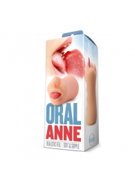 Телесный мастурбатор-ротик с язычком Oral Anne - Blush Novelties - в Новомосковске купить с доставкой