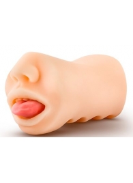 Телесный мастурбатор-ротик с язычком Oral Anne - Blush Novelties - в Новомосковске купить с доставкой