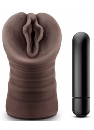 Коричневый мастурбатор-вагина Alexis - Blush Novelties - в Новомосковске купить с доставкой