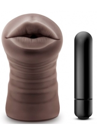 Коричневый мастурбатор-ротик Heather - Blush Novelties - в Новомосковске купить с доставкой