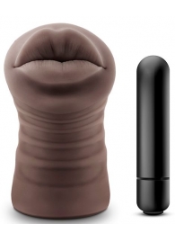 Коричневый мастурбатор-ротик Renee - Blush Novelties - в Новомосковске купить с доставкой