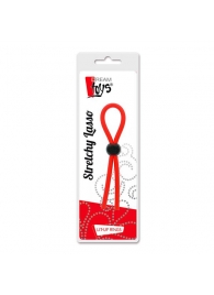 Красное эрекционное лассо с одной бусинкой-утяжкой STRETCHY THICK LASSO - Dream Toys - в Новомосковске купить с доставкой