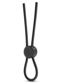 Черное силиконовое лассо на пенис SILICONE LOOP COCK RING - Blush Novelties - в Новомосковске купить с доставкой