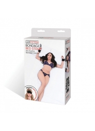 Чёрные манжеты для фиксации на кровати Bondage Bed Strap - Lux Fetish - купить с доставкой в Новомосковске