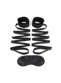 Чёрные манжеты для фиксации на кровати Bondage Bed Strap - Lux Fetish - купить с доставкой в Новомосковске