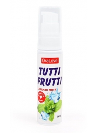 Гель-смазка Tutti-frutti со вкусом сладкой мяты - 30 гр. - Биоритм - купить с доставкой в Новомосковске