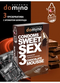 Презервативы для орального секса DOMINO Sweet Sex с ароматом шоколадного мусса - 3 шт. - Domino - купить с доставкой в Новомосковске