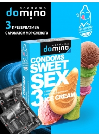 Презервативы для орального секса DOMINO Sweet Sex с ароматом мороженого - 3 шт. - Domino - купить с доставкой в Новомосковске