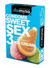Презервативы для орального секса DOMINO Sweet Sex с ароматом мороженого - 3 шт. - Domino - купить с доставкой в Новомосковске