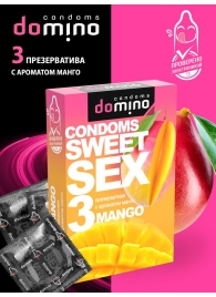 Презервативы для орального секса DOMINO Sweet Sex с ароматом манго - 3 шт. - Domino - купить с доставкой в Новомосковске