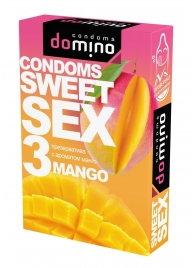 Презервативы для орального секса DOMINO Sweet Sex с ароматом манго - 3 шт. - Domino - купить с доставкой в Новомосковске