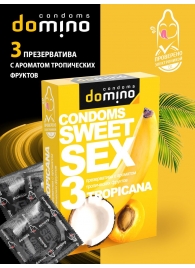Презервативы для орального секса DOMINO Sweet Sex с ароматом тропических фруктов - 3 шт. - Domino - купить с доставкой в Новомосковске